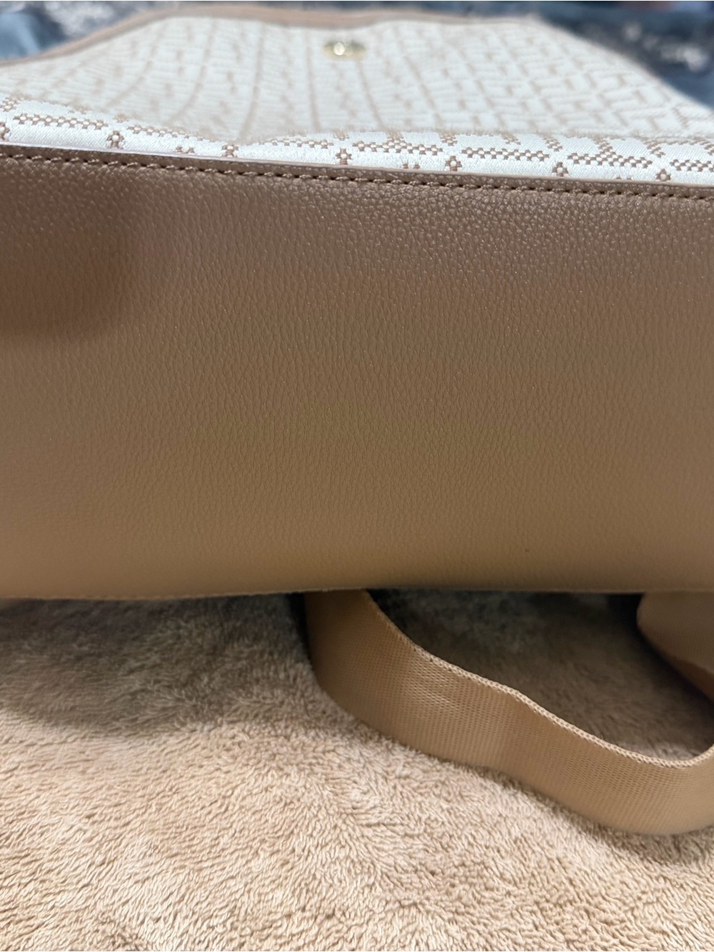 Neutral Beige Patterned Women’s Backpack - Picture 3 of 3